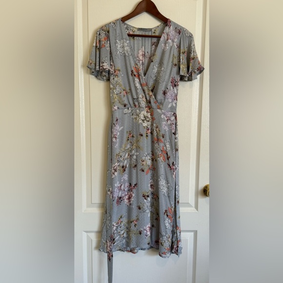 Bailey Blue Floral Dress in Rayon Jacquard S - Picture 2 of 4